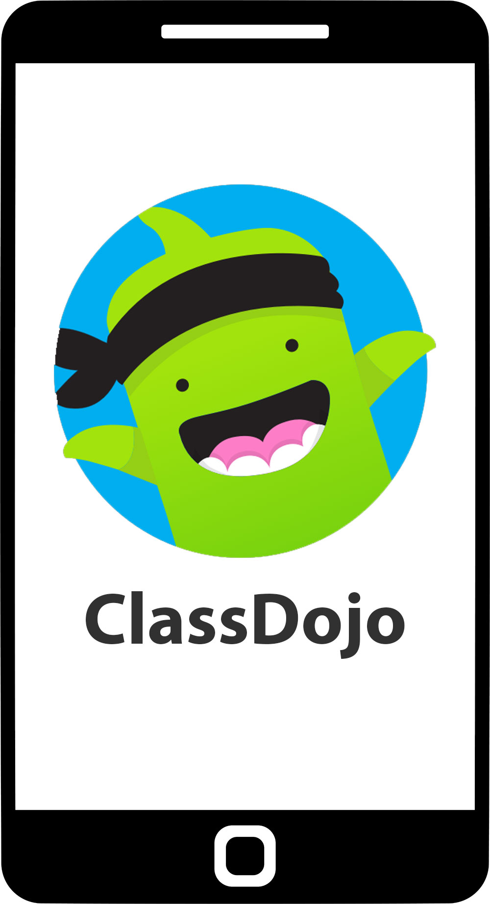 ClassDojo logo on a mobile screen.